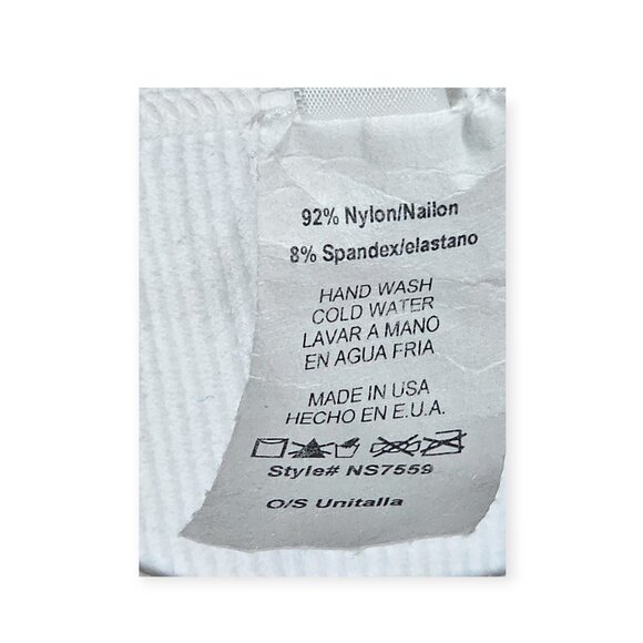 NikiBiki White Ribbed Tank Top Nylon & Spandex - Picture 4 of 6